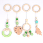 silicone pacifier chains with wood ring (5)